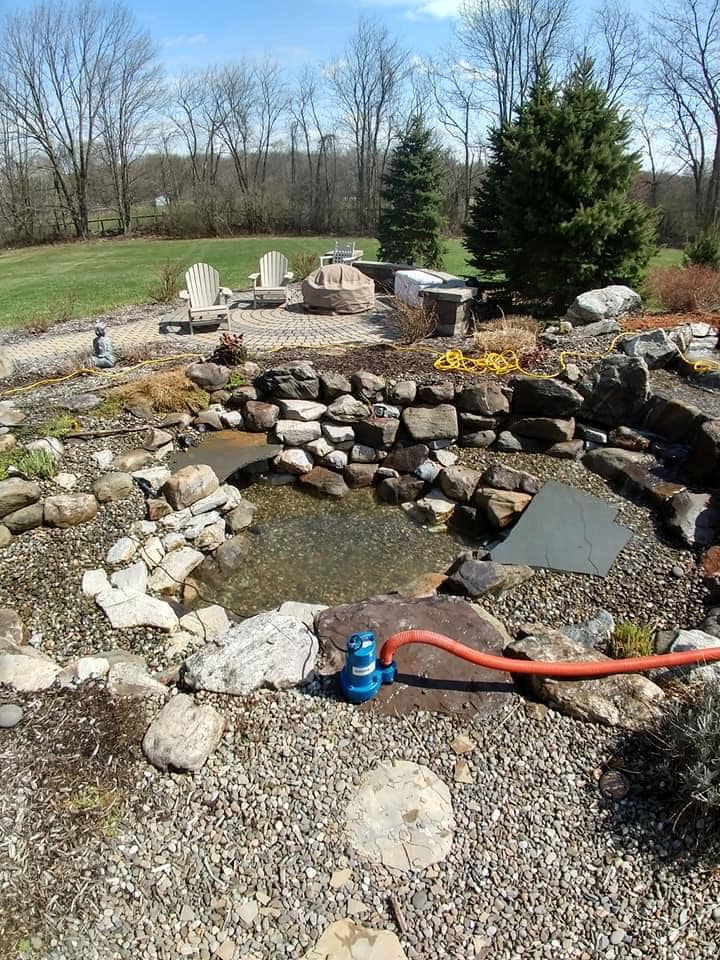 Spring pond cleaning service