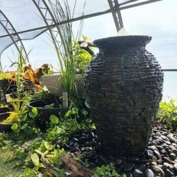 Small Stacked Slate Urn