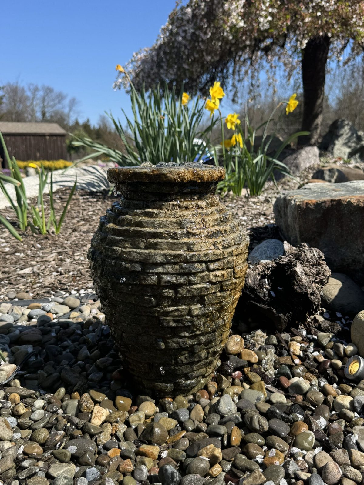 Mini Stacked Slate Urn